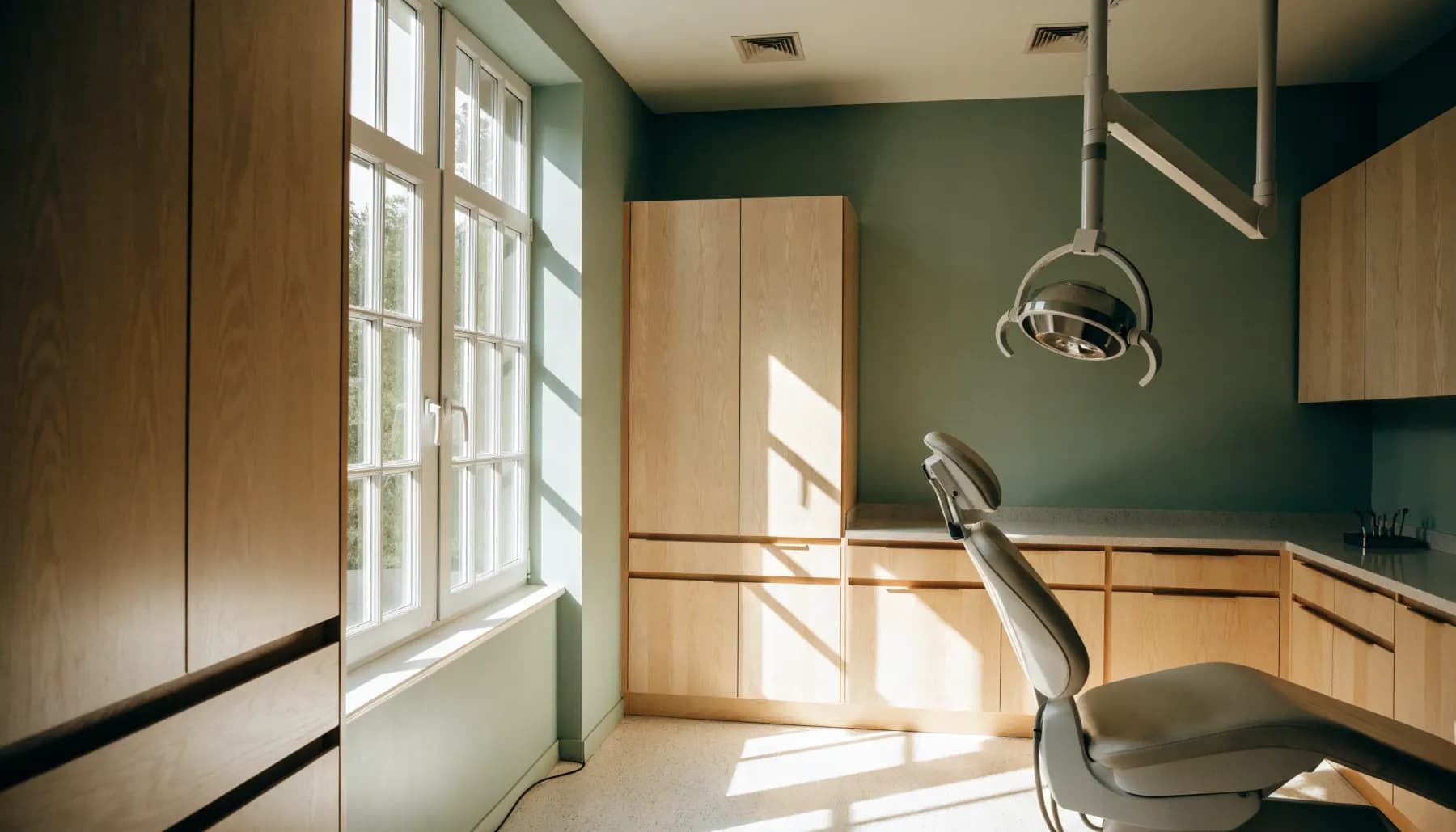 A treatment room at Orbenta Dental